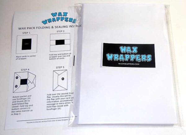 Blank Wax Pack Wrappers Letter Size